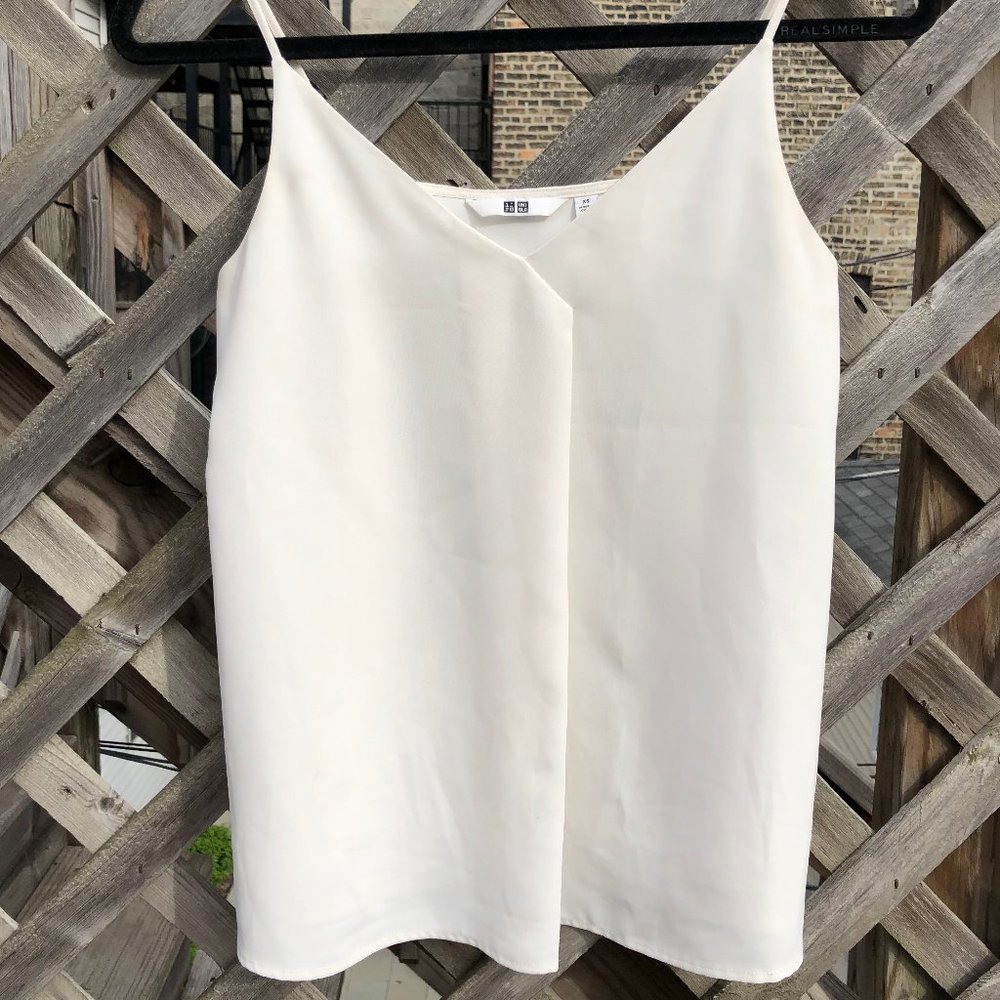 Uniqlo Women's White Tank Top Blouse - XS